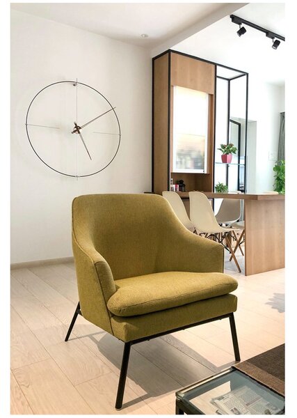 Luxusní designové nástěnné hodiny Nomon Bilbao N 110cm, ořechové-černé