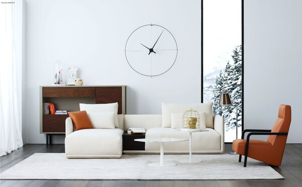 Luxusní designové nástěnné hodiny Nomon Bilbao L 110cm, černo-černé