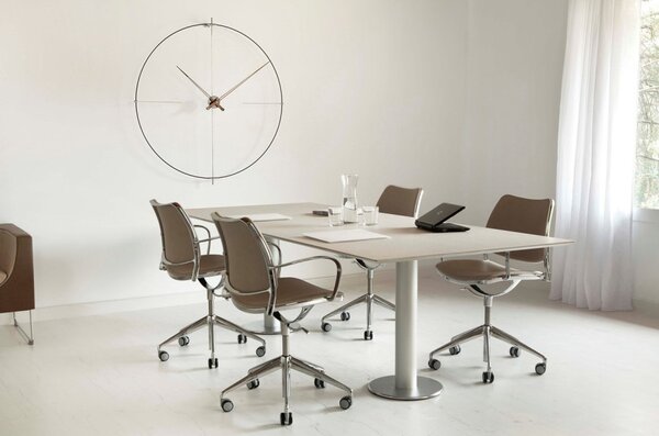 Luxusní designové nástěnné hodiny Nomon Bilbao N 110cm, ořechové-černé