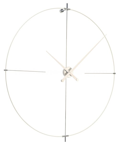 Luxusní designové nástěnné hodiny Nomon Bilbao L 110cm, bílo-bílé