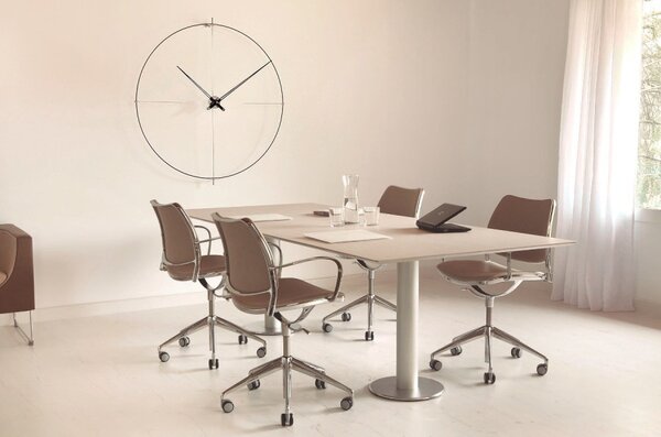 Luxusní designové nástěnné hodiny Nomon Bilbao L 110cm, černo-černé