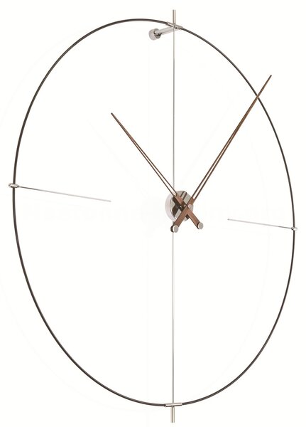 Luxusní designové nástěnné hodiny Nomon Bilbao N 110cm, ořechové-černé
