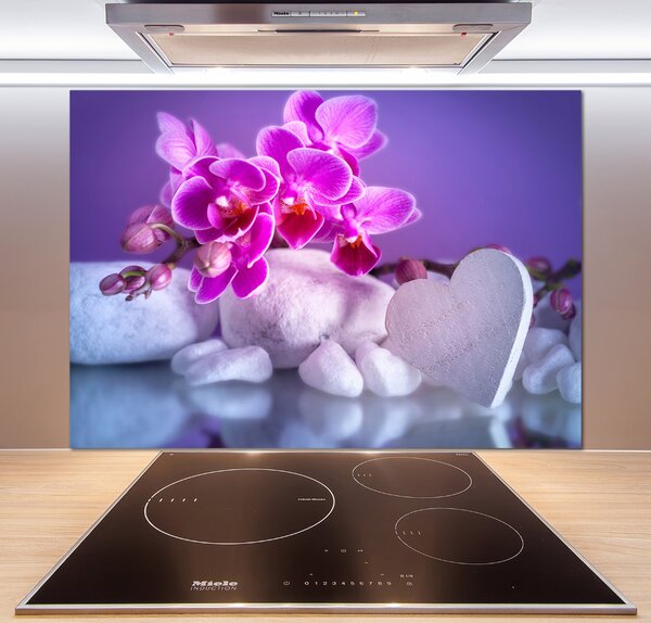 Panel do kuchyně Orchidej a srdce pksh-82482729