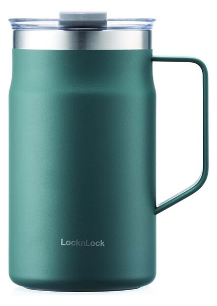 Termohrnek s uchem LOCK Metro 600ml zelený