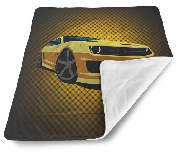 Sablio Deka pro miminko Chevrolet Camaro Žlutá mřížka - 80x100 cm