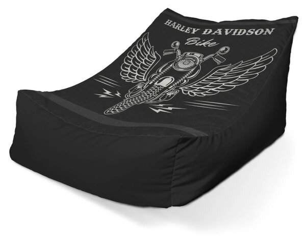 Sablio Sedací vak Lounge Harley-Davidson S křídly - 80 x 95 x 50 cm