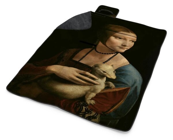 Sablio Plážová deka Dáma s hranostajem - Leonardo da Vinci: 200x140 cm