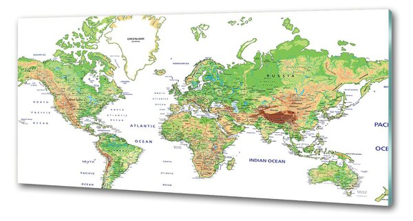 Dekorační panel sklo Mapa světa pksh-82821199