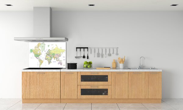 Dekorační panel sklo Mapa světa pksh-82821483