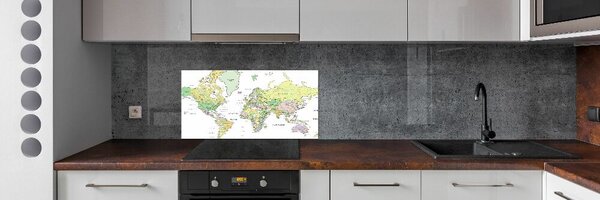 Dekorační panel sklo Mapa světa pksh-82821483
