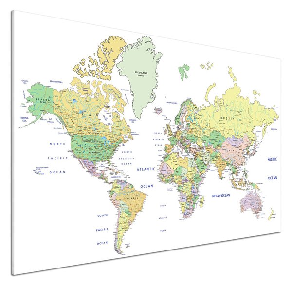 Dekorační panel sklo Mapa světa pksh-82821483