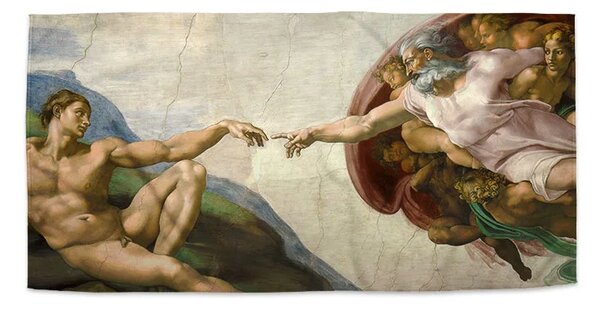 Sablio Ručník Stvoření Adama - Michelangelo Buonarroti - 30x50 cm
