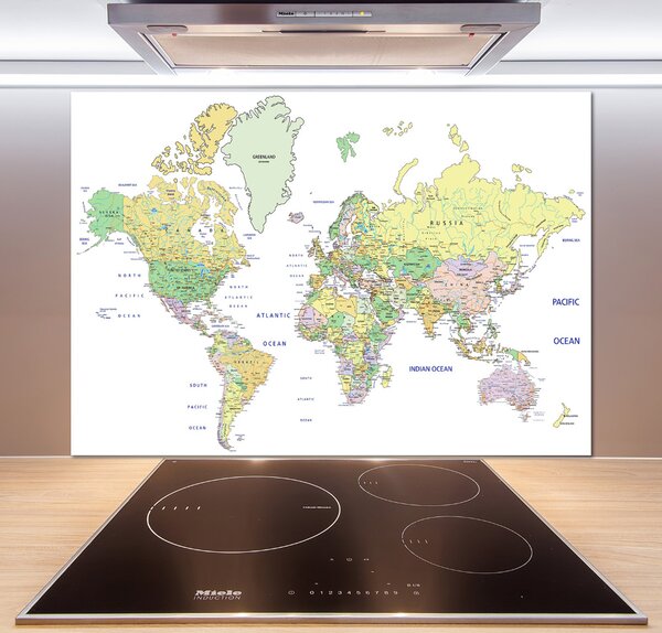 Dekorační panel sklo Mapa světa pksh-82821483