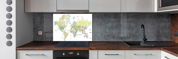 Dekorační panel sklo Mapa světa pksh-82821483