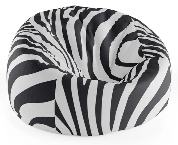 Sablio Sedací vak Cocoon Vzor zebry - 75 x 45 x 35 cm