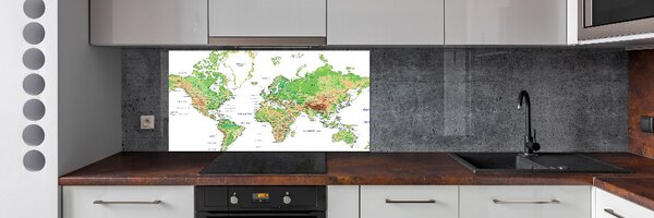 Dekorační panel sklo Mapa světa pksh-82821199