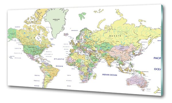 Dekorační panel sklo Mapa světa pksh-82821483