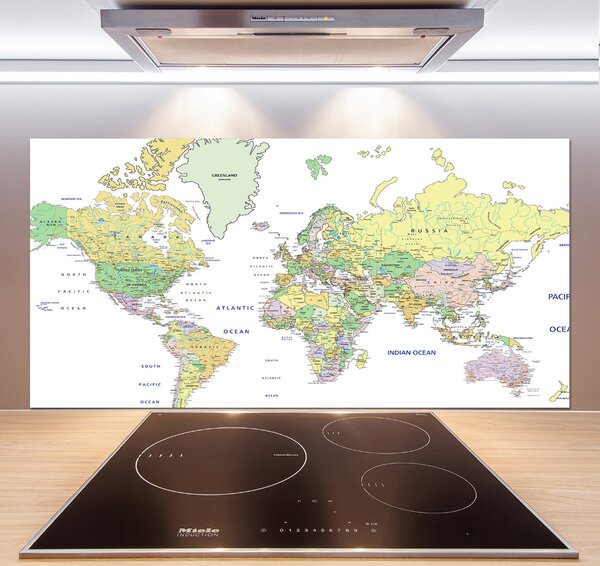 Dekorační panel sklo Mapa světa pksh-82821483