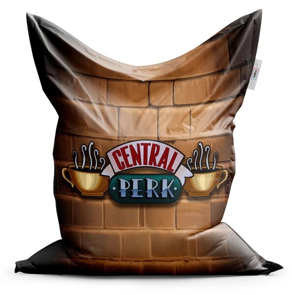 Sablio Sedací vak Seriál přátelé CENTRAL PERK Cihly - 150x100 cm