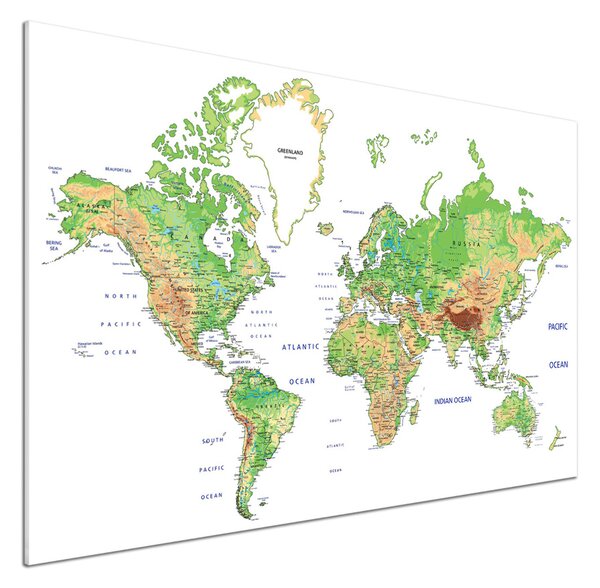 Dekorační panel sklo Mapa světa pksh-82821199