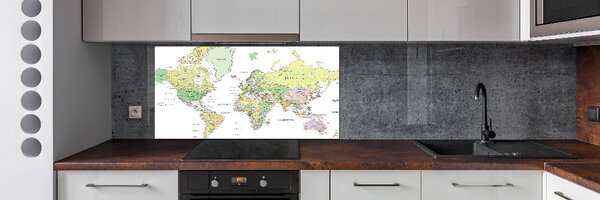Dekorační panel sklo Mapa světa pksh-82821483
