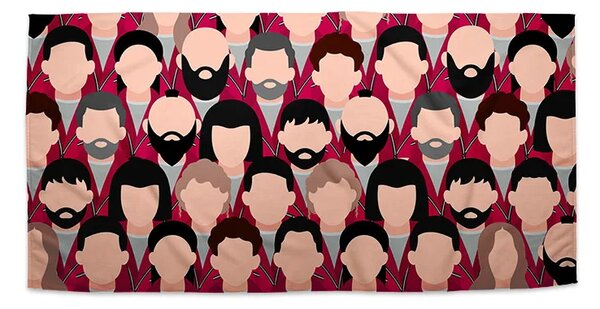 Sablio Ručník Money heist Anonymní tváře - 30x50 cm