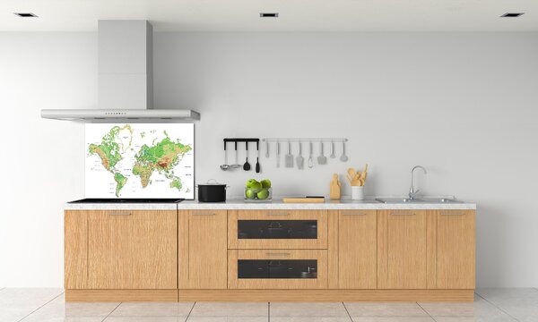 Dekorační panel sklo Mapa světa pksh-82821199