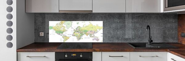 Dekorační panel sklo Mapa světa pksh-82821483