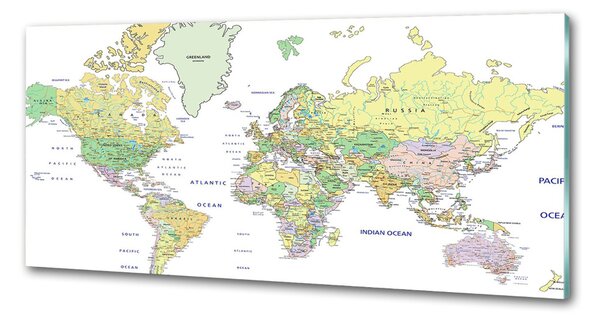 Dekorační panel sklo Mapa světa pksh-82821483