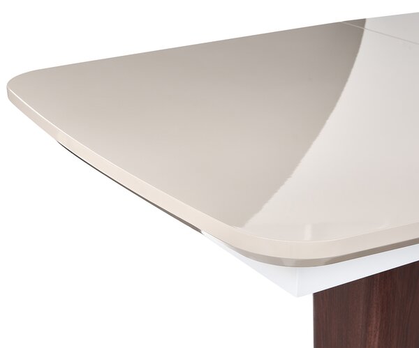 Rozkládací jídelní stůl BERRIGAN Světle béžová 160/200 cm 90 cm