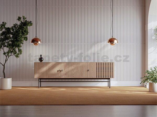 Obkladové panely 3D LINE XPS, cena za kus, rozměr 50 x 100 cm, ROLL B cashmere, IMPOL TRADE