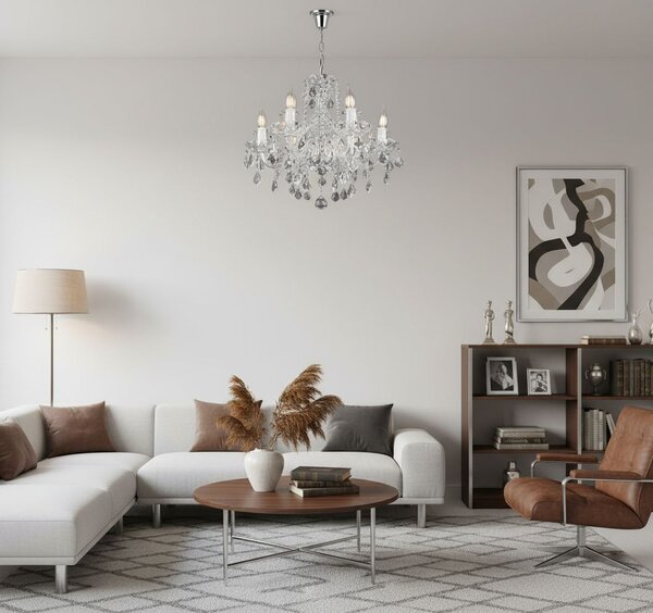 Křišťálový lustr EL110604oPB, Varianta Stříbrný