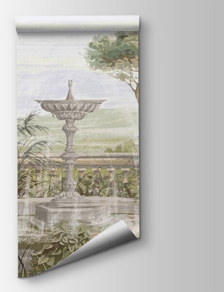 Fototapeta Vodní fontána v zahradě, Přírodní fototapety, Populární fototapety, u97551 - Tapeko.co.cz