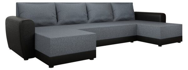 KONDELA Univerzální sedací souprava, šedá/černá, DAKAR NEW U