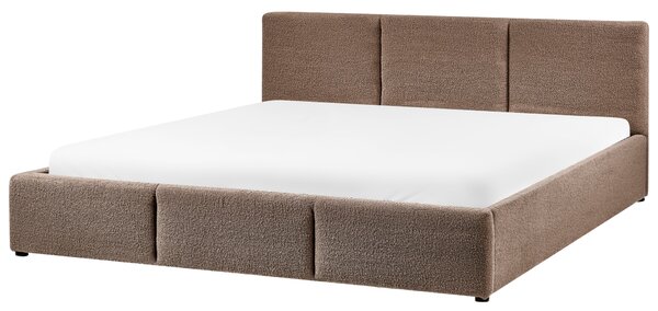 Postel s úložným prostorem BOUSSE Buklé Taupe 180 x 200 cm