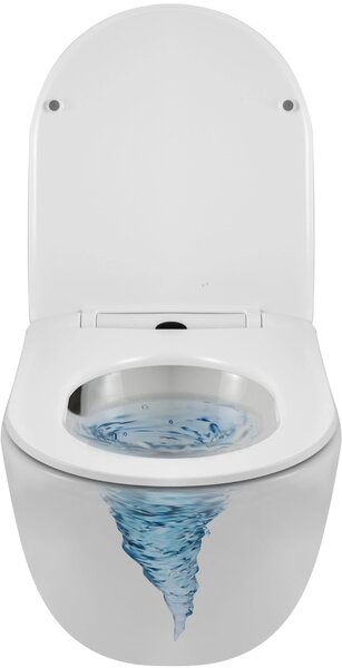 Balneo Luna wc mísa se sedátkem s pomalým sklápěním závěsná bez splachovacího kruhu s vírovým splachováním bílá lesk G0101010101-3