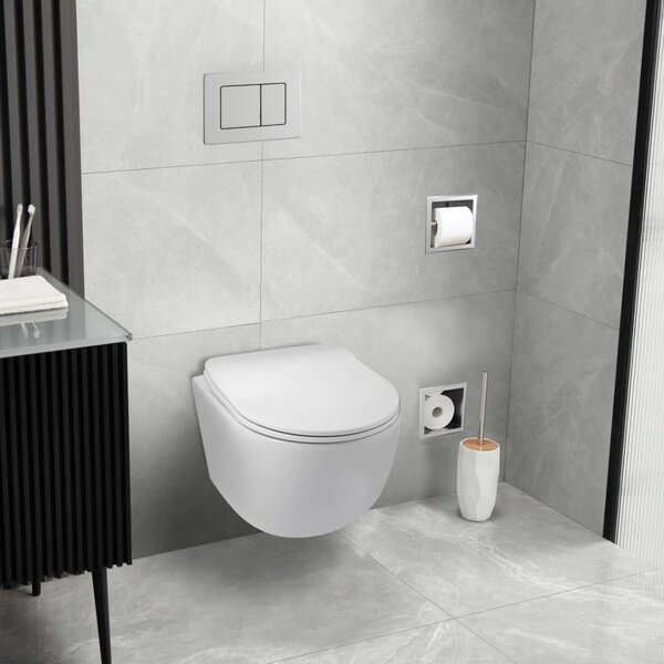 Balneo Luna wc mísa se sedátkem s pomalým sklápěním závěsná bez splachovacího kruhu s vírovým splachováním bílá lesk G0101010101-3