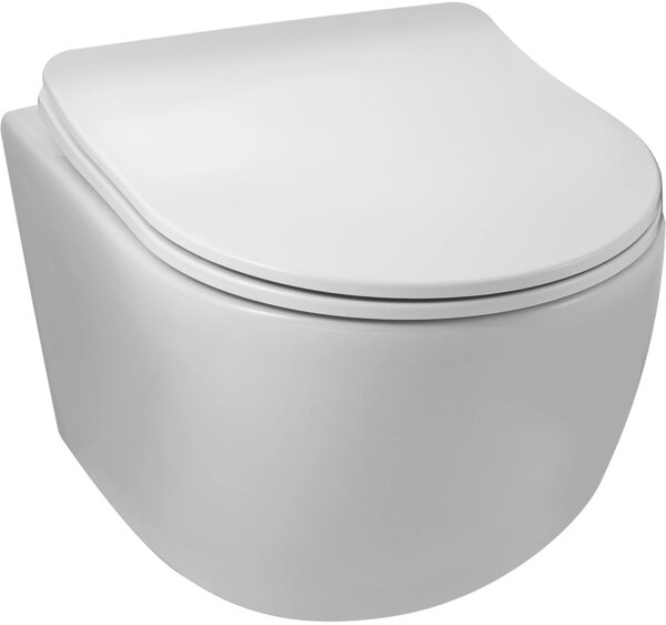Balneo Luna wc mísa se sedátkem s pomalým sklápěním závěsná bez splachovacího kruhu s vírovým splachováním bílá lesk G0101010101-3