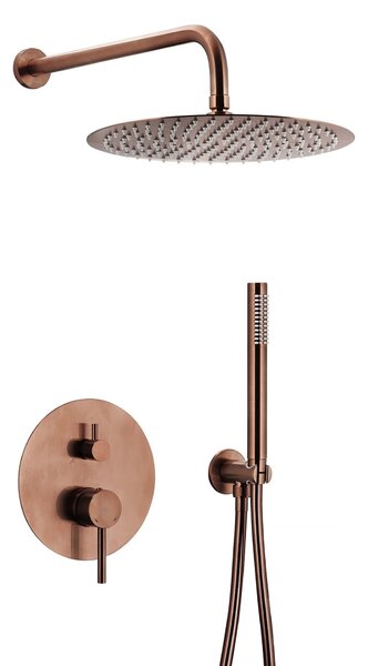 KFA Armatura Moza Rose Gold sprchová sada pod omítku s dešťovou sprchou měděná 5039-501-34