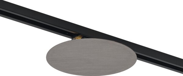Moderní stropní svítidlo Gunmetal pro 1fázový kolejnicový systém 2-světla - Iconic Pulley