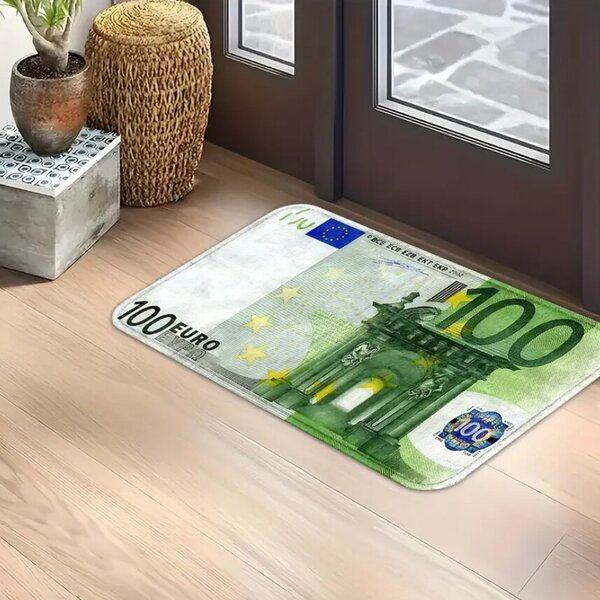 MK Original: Produkty s rodokmenem, Protiskluzová předložka Bankovka, 50x80, zelená, chodba / předsíň
