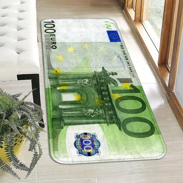 MK Original: Produkty s rodokmenem, Protiskluzová předložka Bankovka, 50x80, zelená, chodba / předsíň