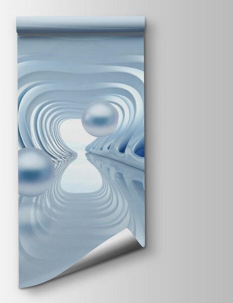 Fototapeta Množství tekutých tvarů a vznášejících se koulí, Geometrické 3D fototapety, Populární fototapety, w02134 - Tapeko.co.cz