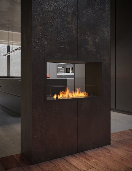InFire - Vestavěný BIO krb 48,5x83,5 cm 3,5kW černá