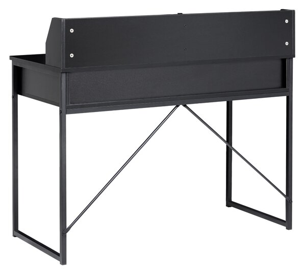 Psací stůl s regálem ZYRA 110 cm 50 cm Černá