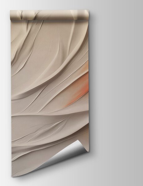 Fototapeta Bílé a oranžové vlnovky, 3D fototapety, Populární fototapety, w02231 - Tapeko.co.cz