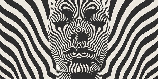 Fototapeta Černobílý obrázek obličeje osoby’, Designové fototapety na zeď, Populární fototapety, w02285 - Tapeko.co.cz