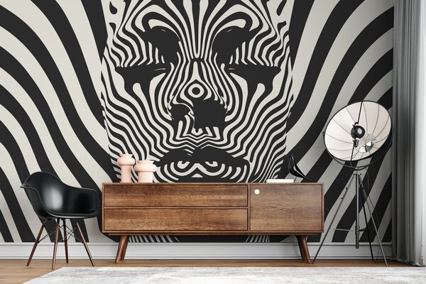 Fototapeta Černobílý obrázek obličeje osoby’, Designové fototapety na zeď, Populární fototapety, w02285 - Tapeko.co.cz