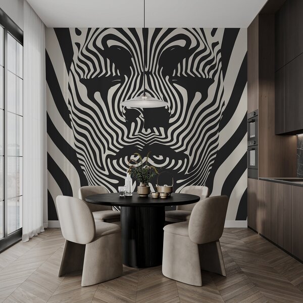 Fototapeta Černobílý obrázek obličeje osoby’, Designové fototapety na zeď, Populární fototapety, w02285 - Tapeko.co.cz