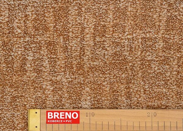 Breno Metrážový koberec RIFF 52 hnědý, šíře 400 cm, Hnědá